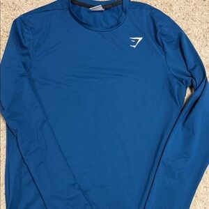 Gymshark Deep Blue Long Sleeve Performance Top
